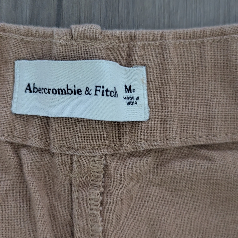 Abercrombie & Fitch Linen-Blend Pants in Light Brown - Picture 3 of 8